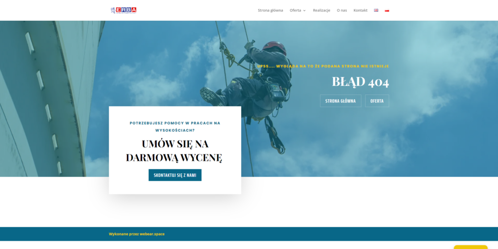 erba-pl-olaola strona 404 efekt po modernizacji strony