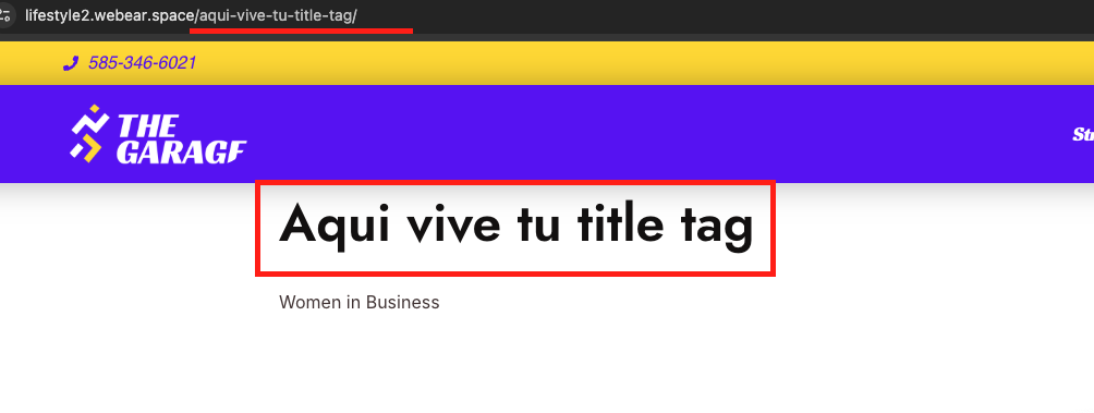 title tag dnd esta en wordpress