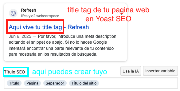 title tag yoast