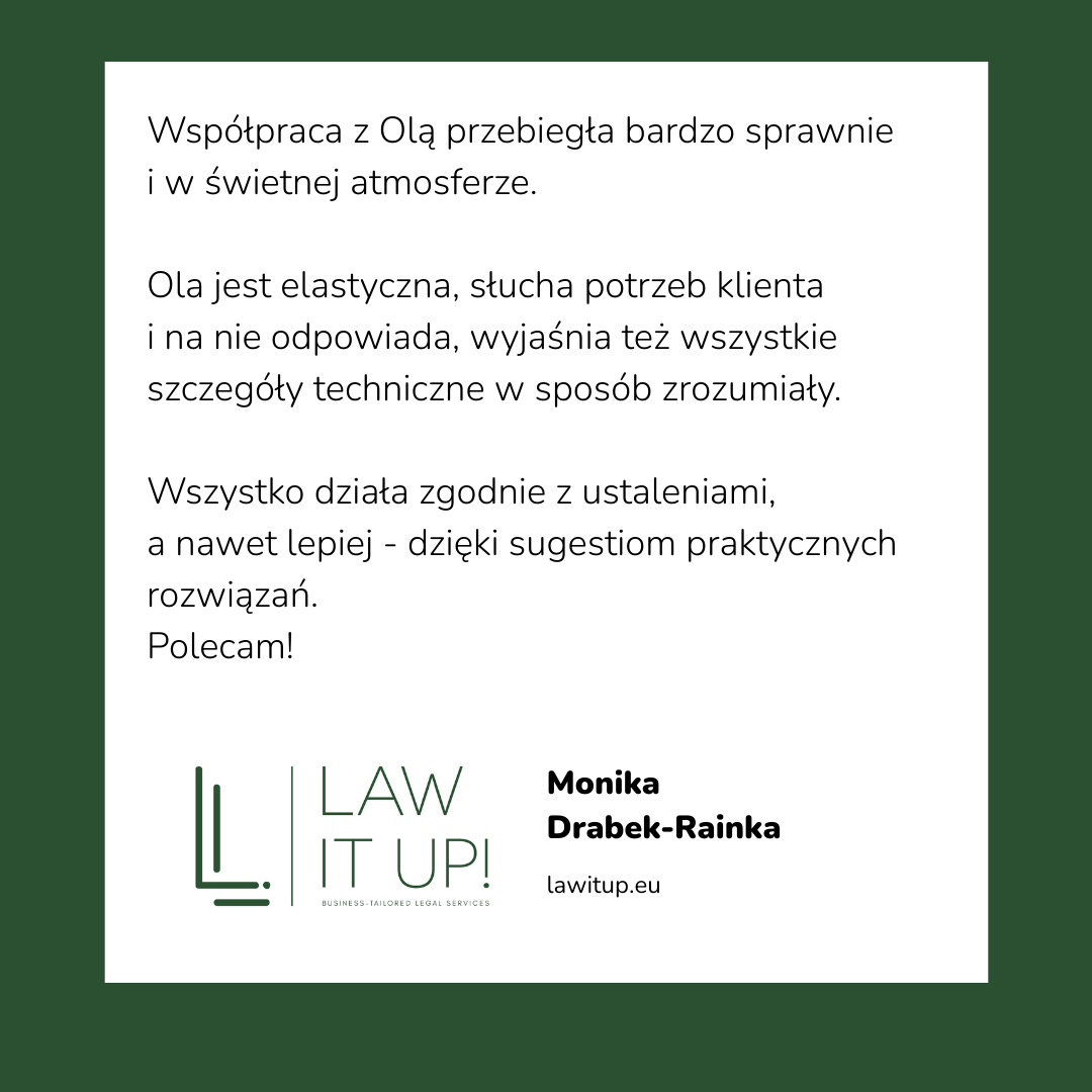 Monika Drabek-Rainka opinia ola machnicka